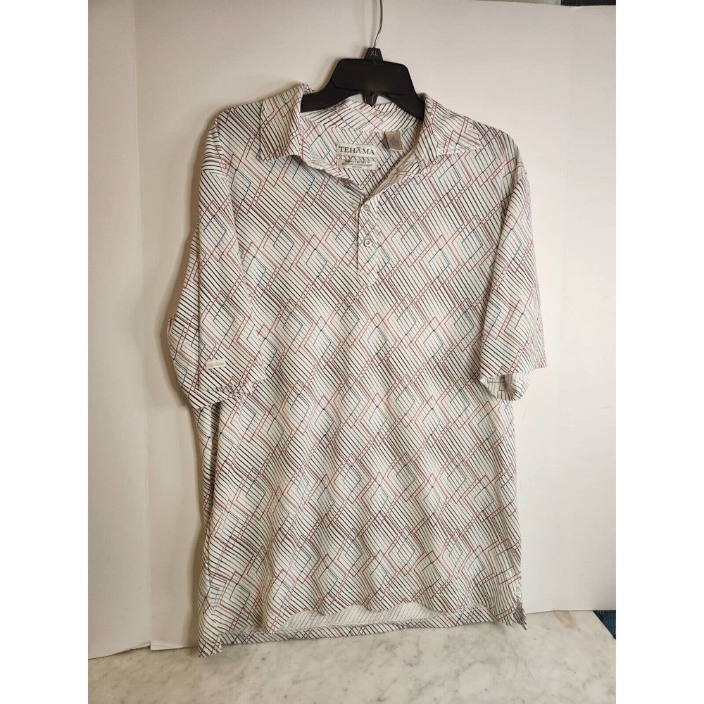 Tehama Golf Pro Polo Shirt Adult M Hang' Em Dry Performance Moisture Dri Fit